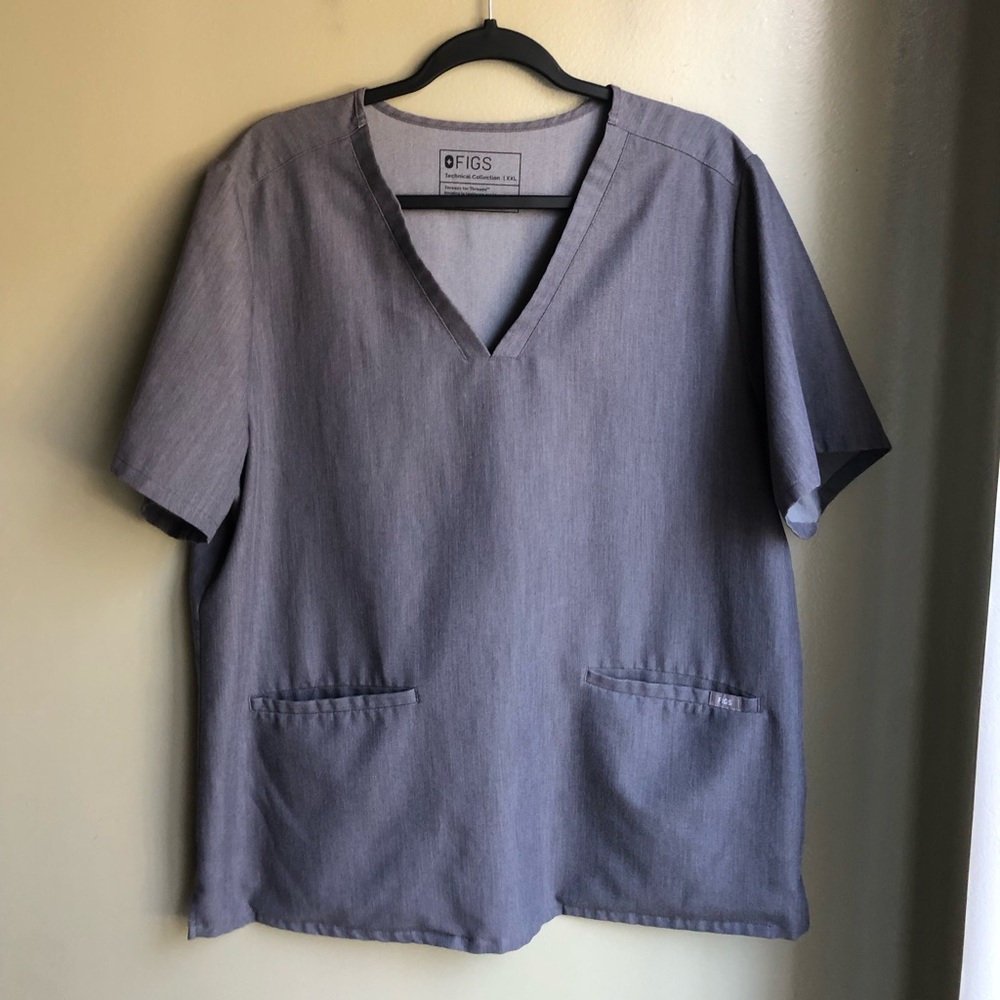 FIGS Casma Scrub Top Women’s FW 1100 Grey Size: XXL
